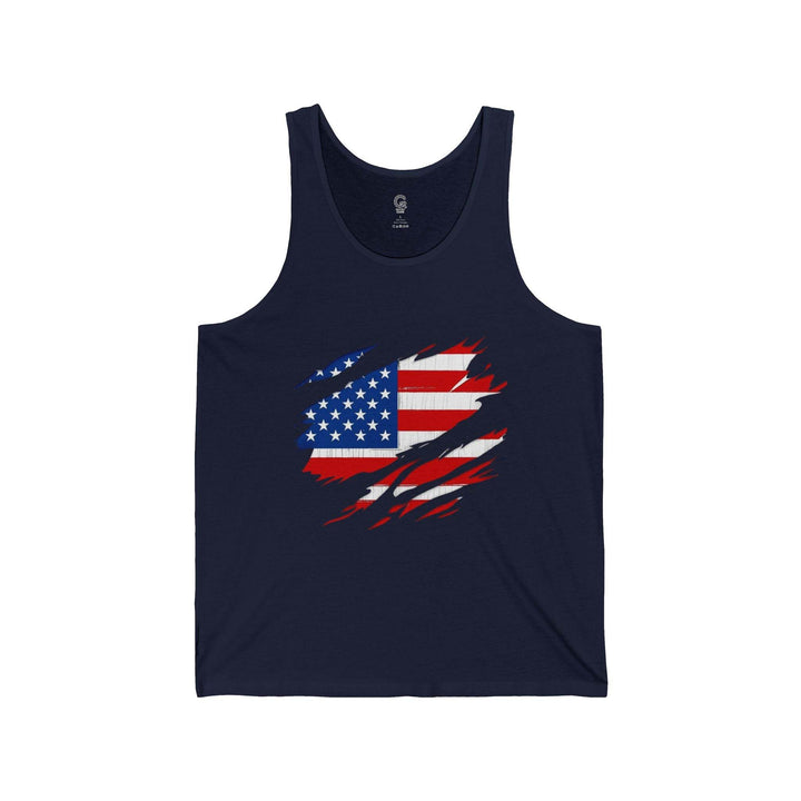Patriotic Tank Top for Men and Women - Bold USA Flag - Gutsy Garb