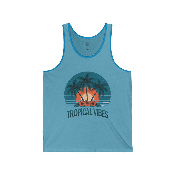 Summer Unisex Beach Tank Tropical Vibes - Gutsy Garb
