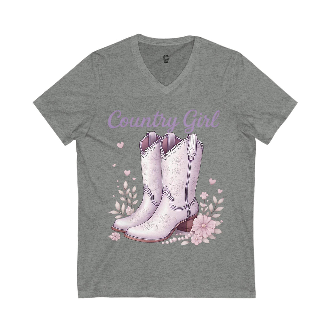 Country Girl T-Shirt for Women V-Neck Tee - Gutsy Garb