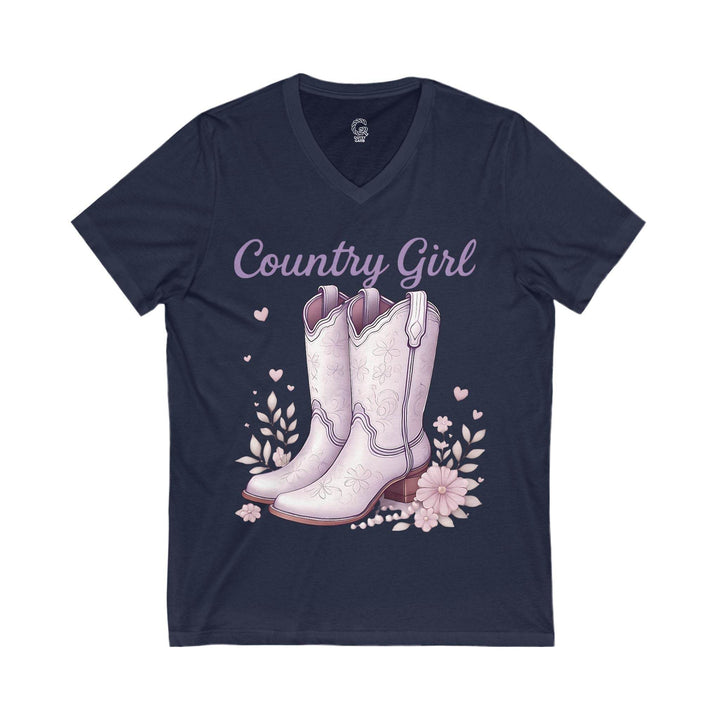 Country Girl T-Shirt for Women V-Neck Tee - Gutsy Garb