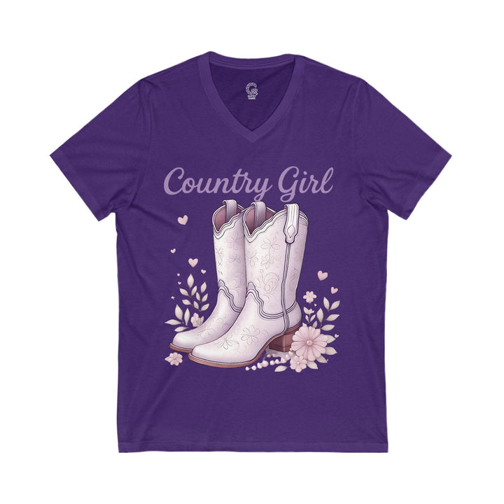 Country Girl T-Shirt for Women V-Neck Tee - Gutsy Garb