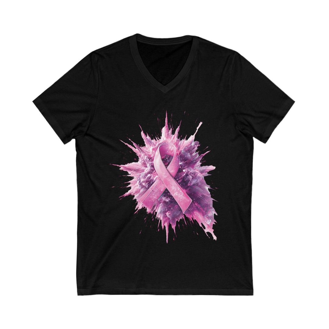 Pink Ribbon Support Tee for Women V-Neck - Gutsy Garb