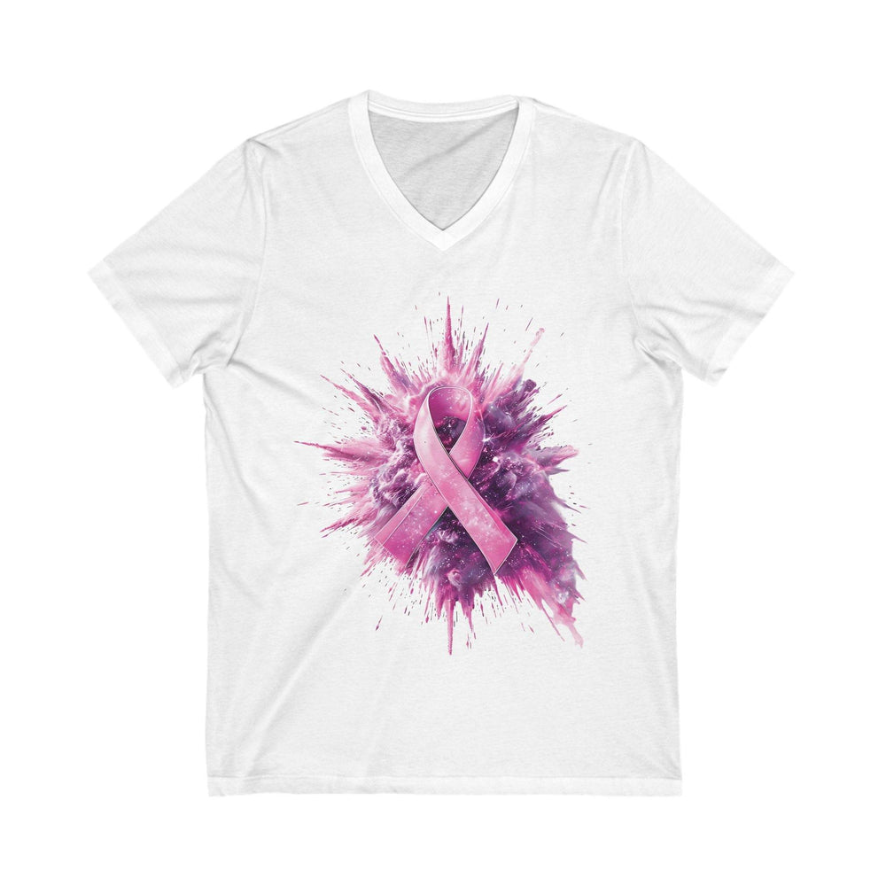 Pink Ribbon Support Tee for Women V-Neck - Gutsy Garb