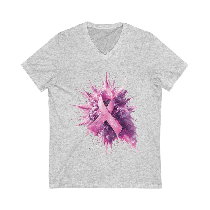 Pink Ribbon Support Tee for Women V-Neck - Gutsy Garb