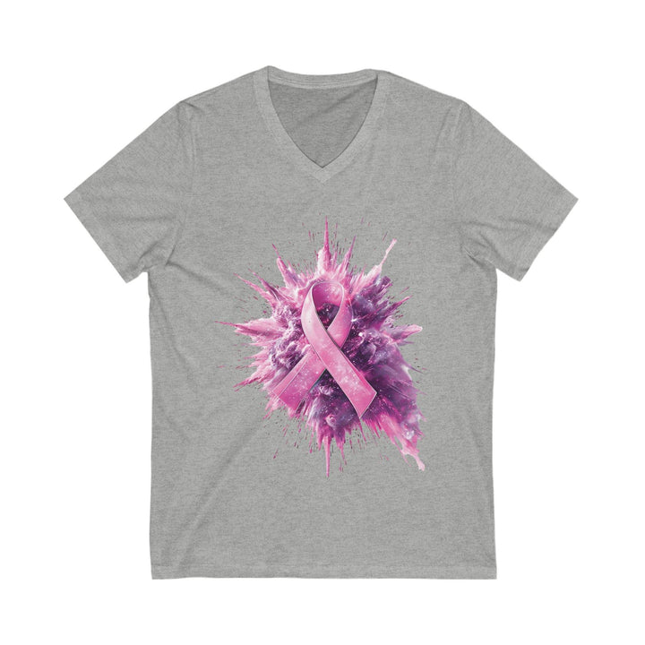 Pink Ribbon Support Tee for Women V-Neck - Gutsy Garb