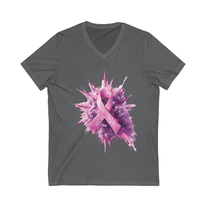 Pink Ribbon Support Tee for Women V-Neck - Gutsy Garb
