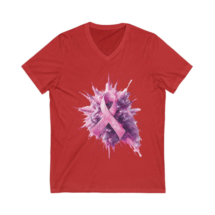Pink Ribbon Support Tee for Women V-Neck - Gutsy Garb