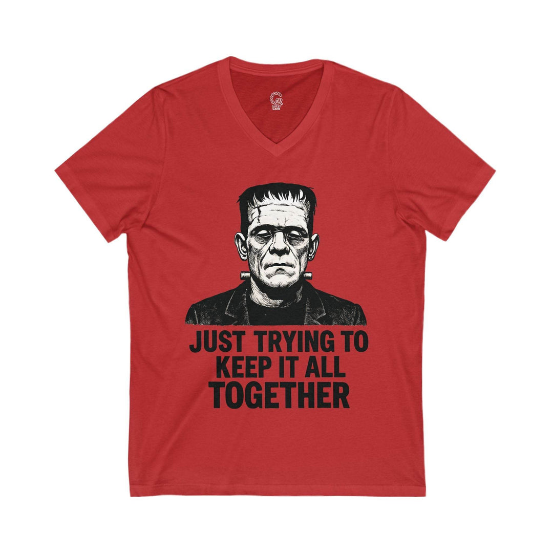 Frankenstein Graphic Tee V-Neck Shirt - Gutsy Garb
