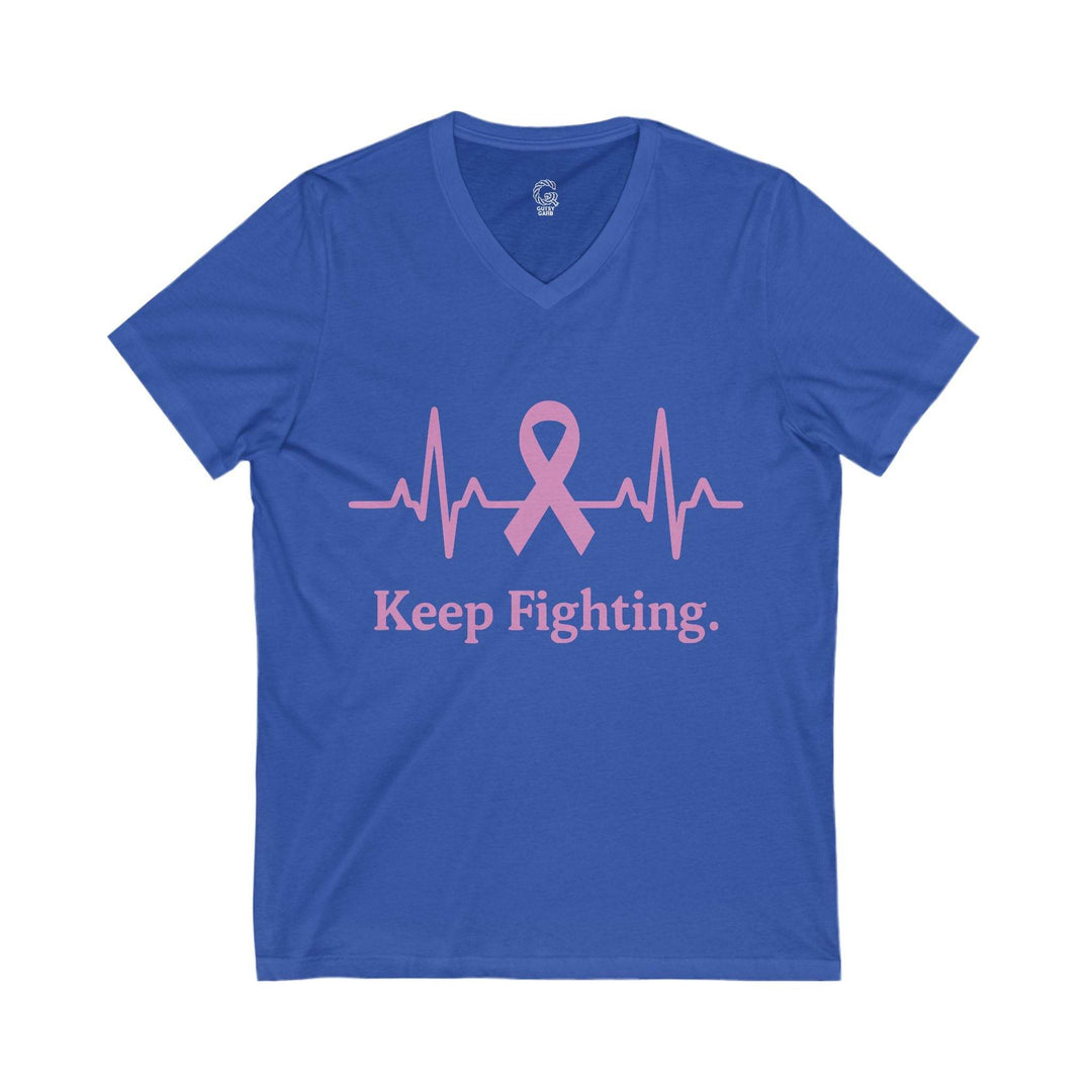 Inspirational Cancer Awareness Shirt V-Neck Tee - Gutsy Garb