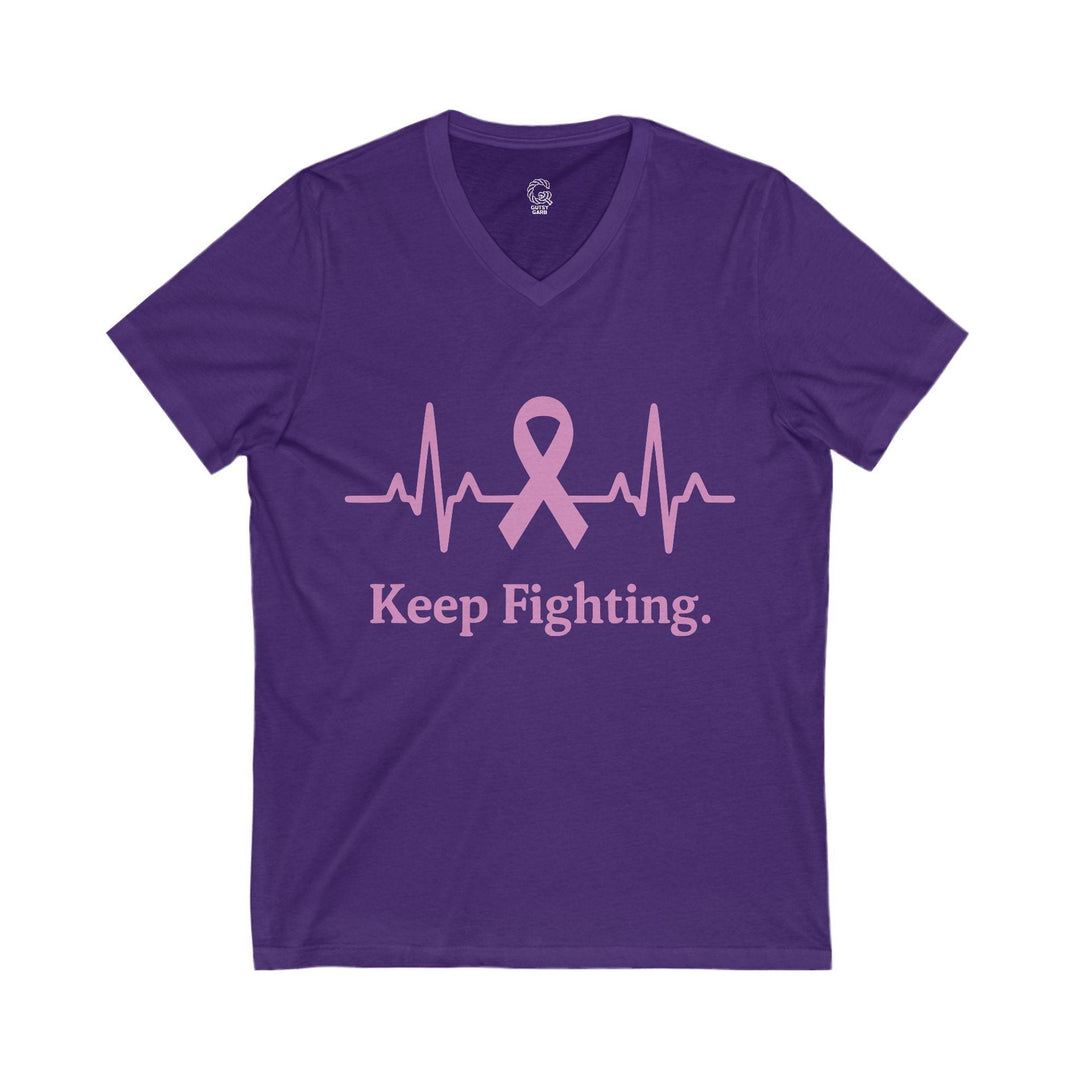 Inspirational Cancer Awareness Shirt V-Neck Tee - Gutsy Garb