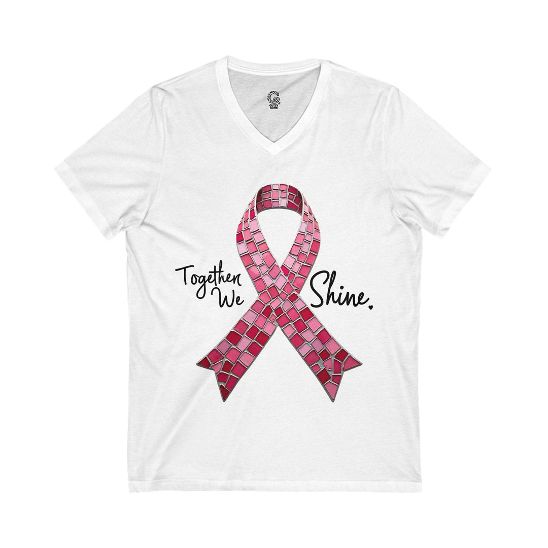 V-Neck Tee with Unique Breast Cancer Awareness Clothing - Gutsy Garb