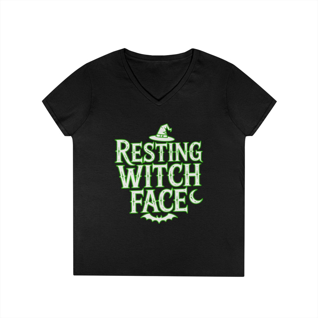 Resting Witch Face V-Neck Shirt - Bold Witchy Style - Gutsy Garb