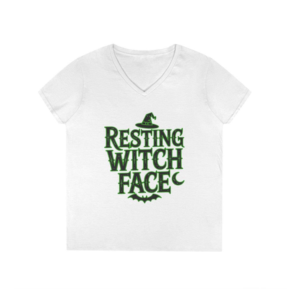 Resting Witch Face V-Neck Shirt - Bold Witchy Style - Gutsy Garb