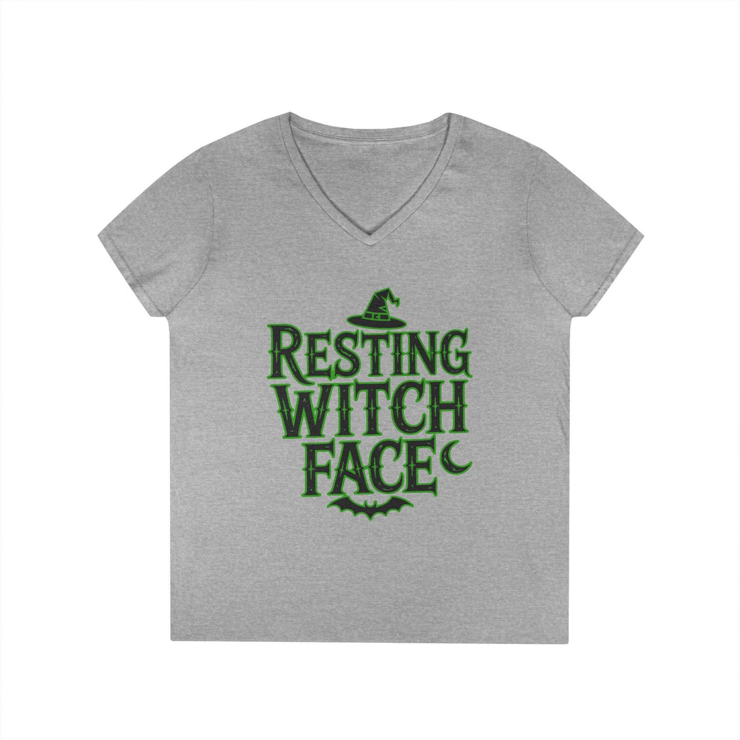 Resting Witch Face V-Neck Shirt - Bold Witchy Style - Gutsy Garb