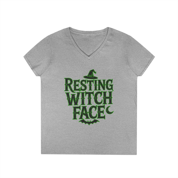 Resting Witch Face V-Neck Shirt - Bold Witchy Style - Gutsy Garb