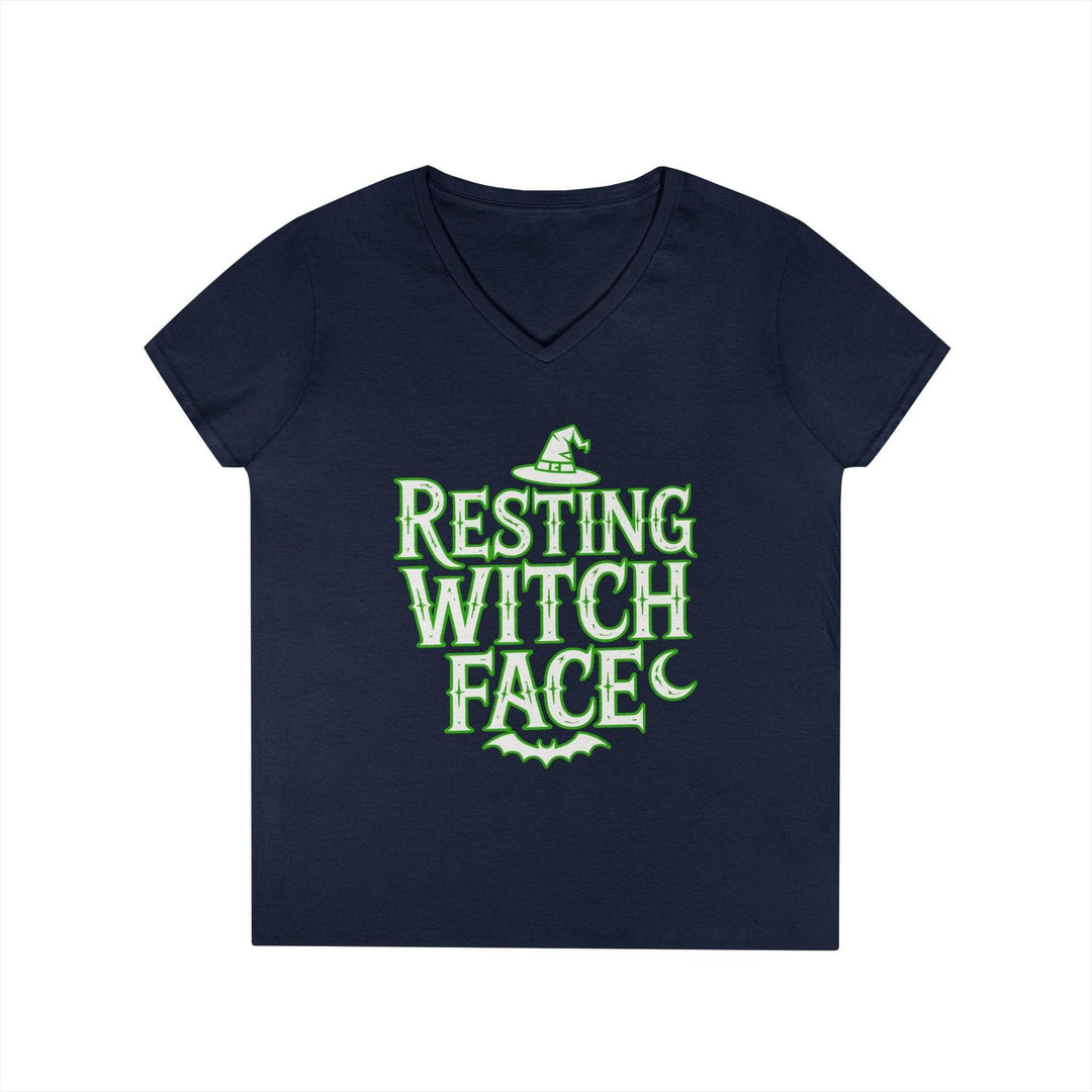 Resting Witch Face V-Neck Shirt - Bold Witchy Style - Gutsy Garb