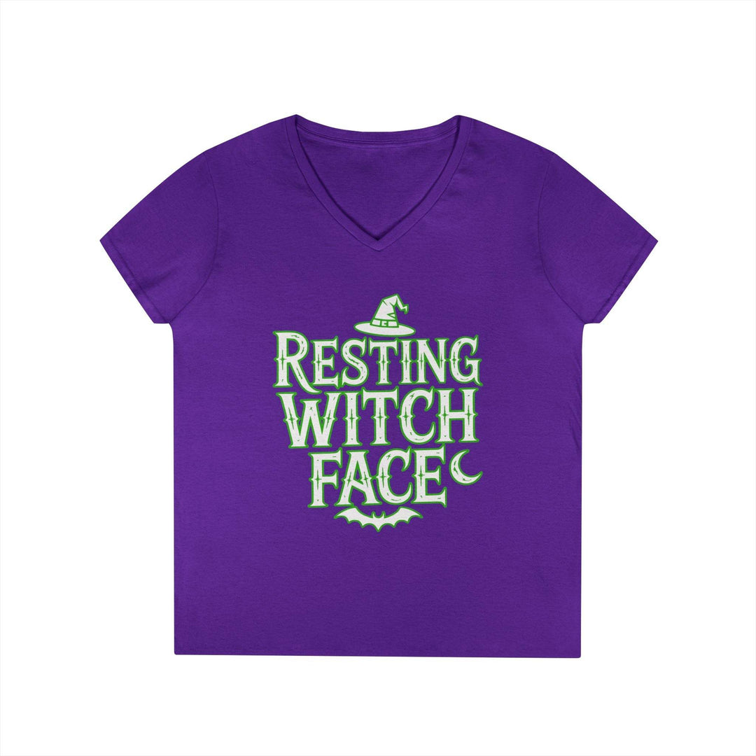 Resting Witch Face V-Neck Shirt - Bold Witchy Style - Gutsy Garb