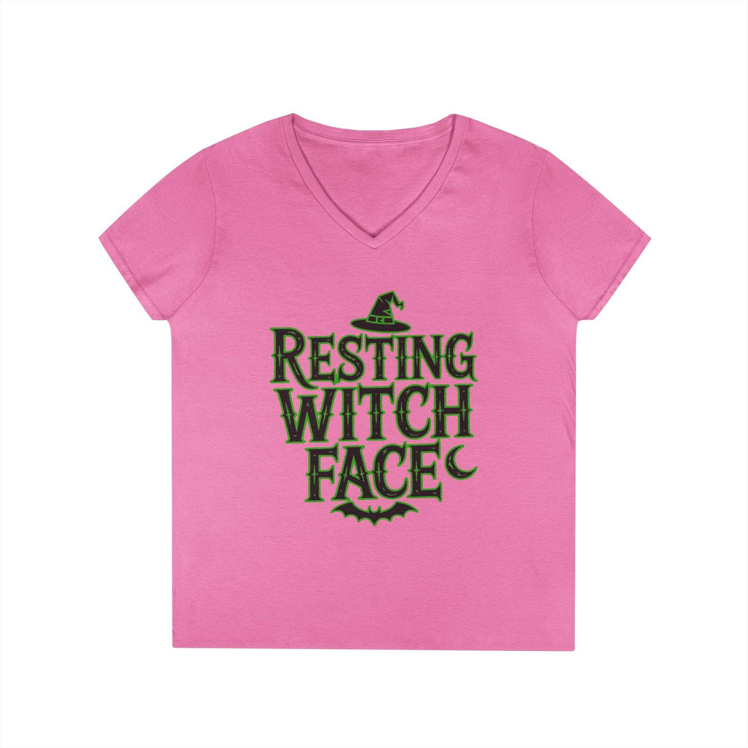 Resting Witch Face V-Neck Shirt - Bold Witchy Style - Gutsy Garb