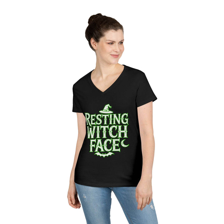 Resting Witch Face V-Neck Shirt - Bold Witchy Style - Gutsy Garb