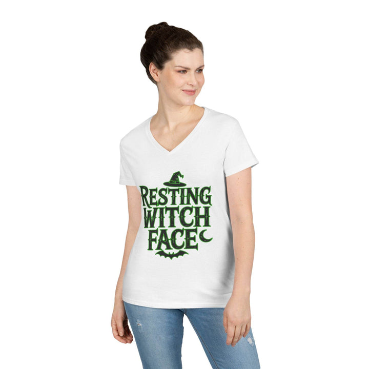 Resting Witch Face V-Neck Shirt - Bold Witchy Style - Gutsy Garb