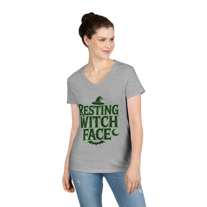 Resting Witch Face V-Neck Shirt - Bold Witchy Style - Gutsy Garb