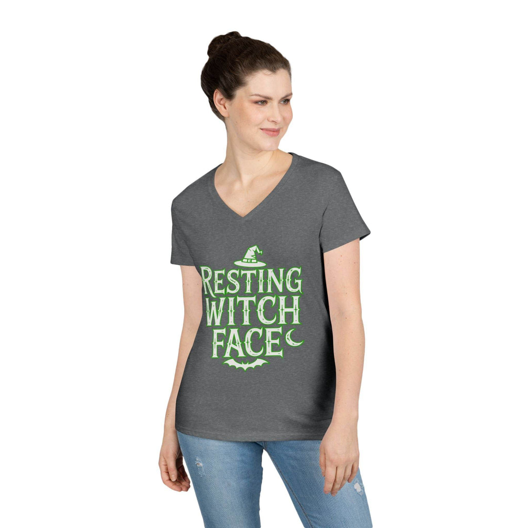 Resting Witch Face V-Neck Shirt - Bold Witchy Style - Gutsy Garb