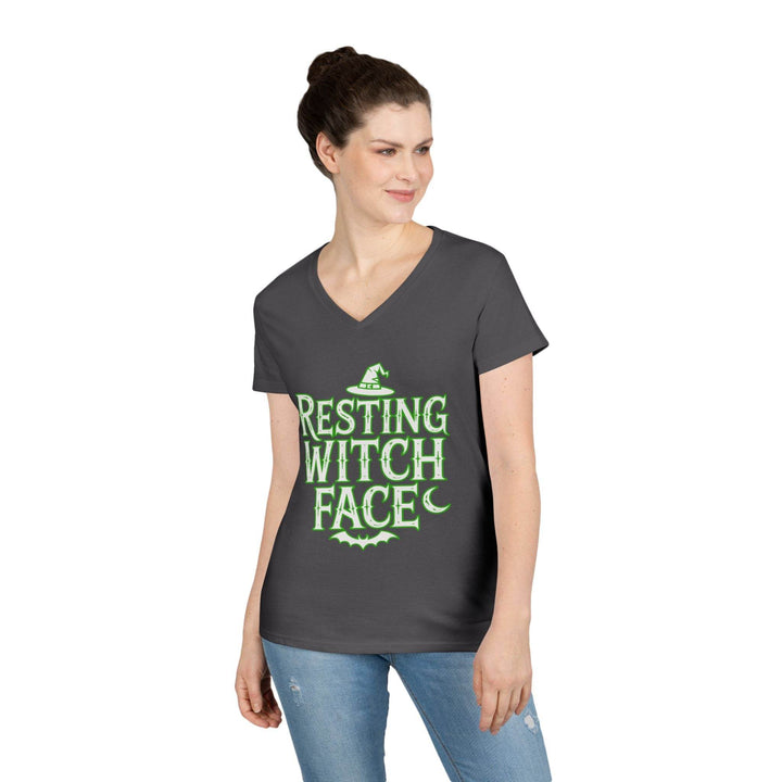 Resting Witch Face V-Neck Shirt - Bold Witchy Style - Gutsy Garb