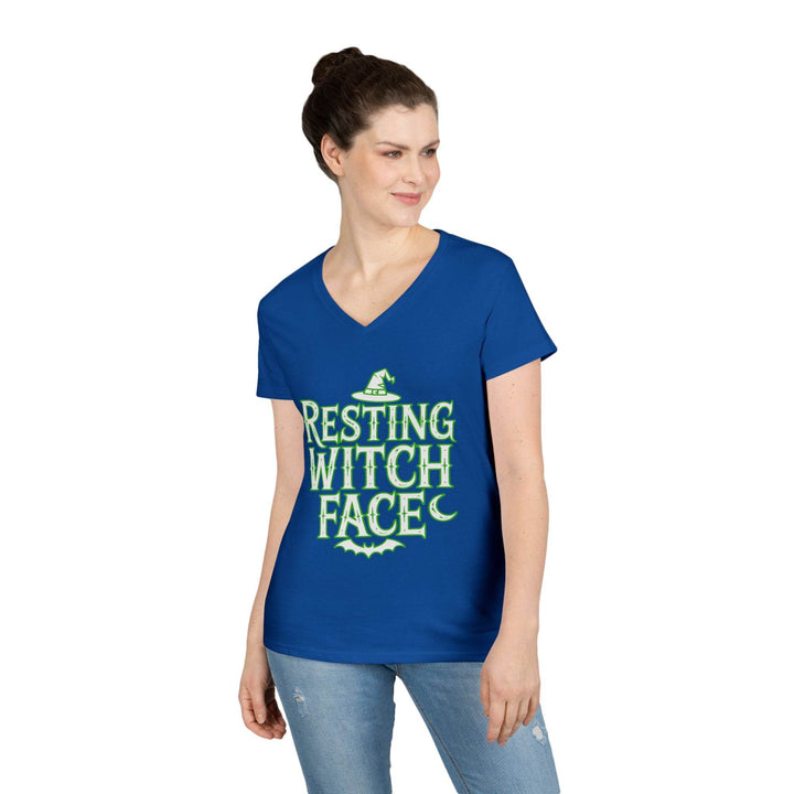 Resting Witch Face V-Neck Shirt - Bold Witchy Style - Gutsy Garb