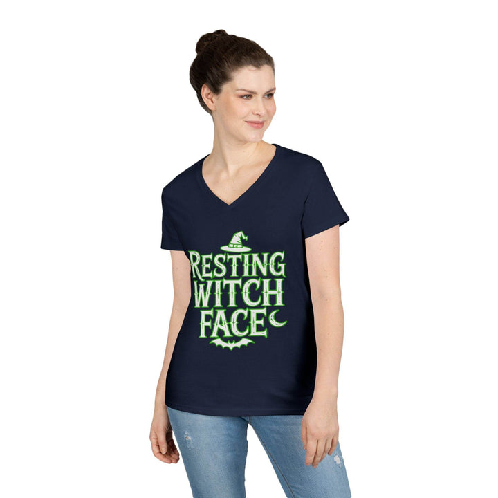 Resting Witch Face V-Neck Shirt - Bold Witchy Style - Gutsy Garb