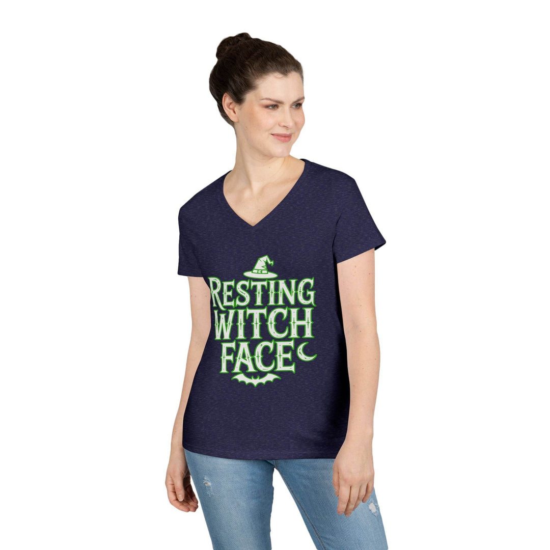 Resting Witch Face V-Neck Shirt - Bold Witchy Style - Gutsy Garb