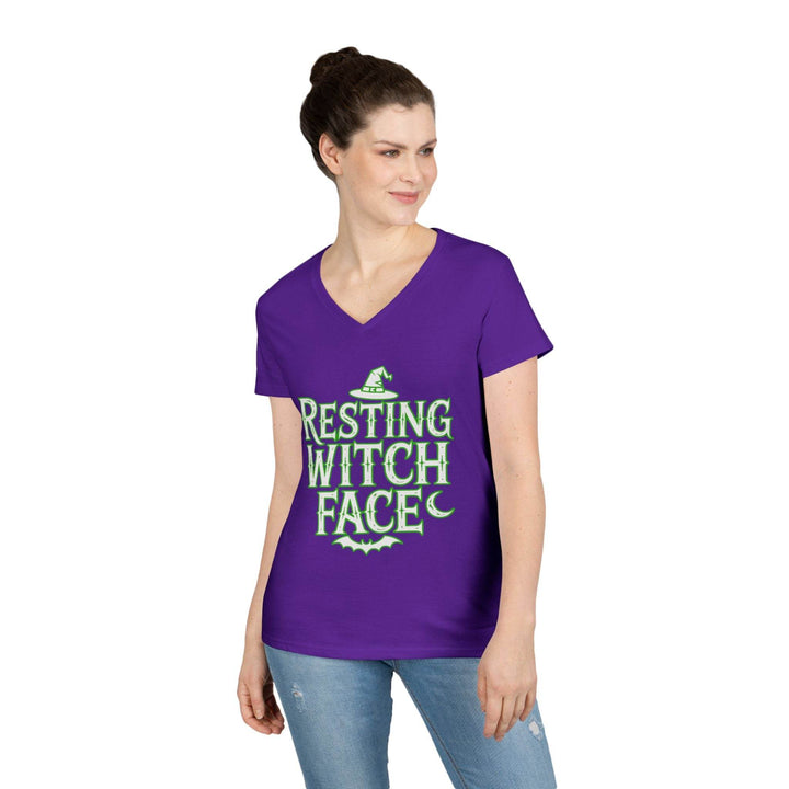 Resting Witch Face V-Neck Shirt - Bold Witchy Style - Gutsy Garb