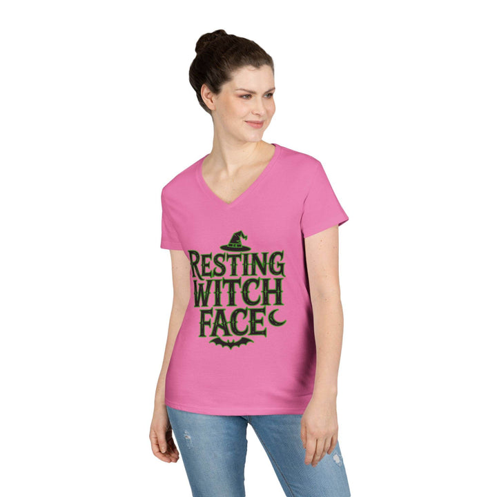 Resting Witch Face V-Neck Shirt - Bold Witchy Style - Gutsy Garb