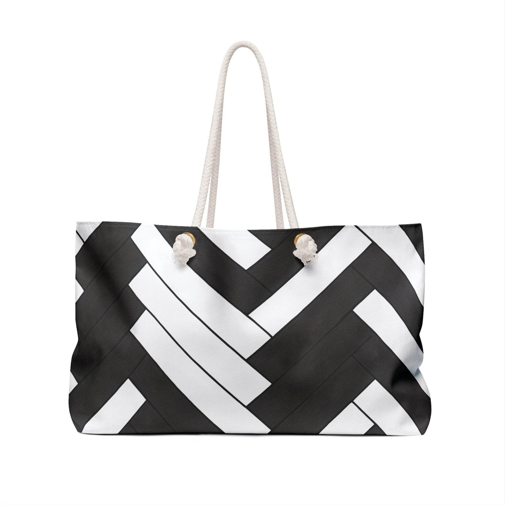 Stylish Overnight Bag for Women - Bold Black & White - Gutsy Garb