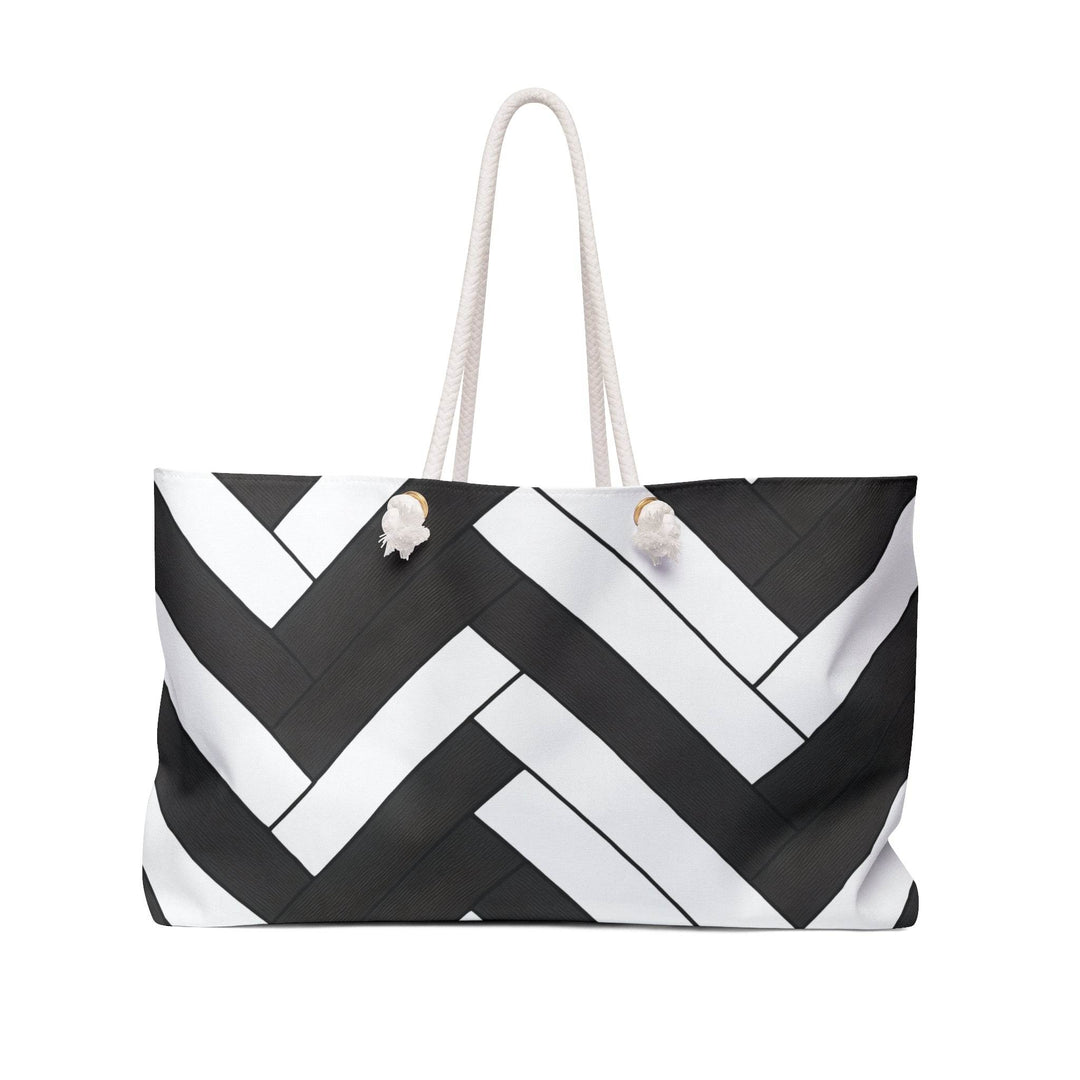 Stylish Overnight Bag for Women - Bold Black & White - Gutsy Garb