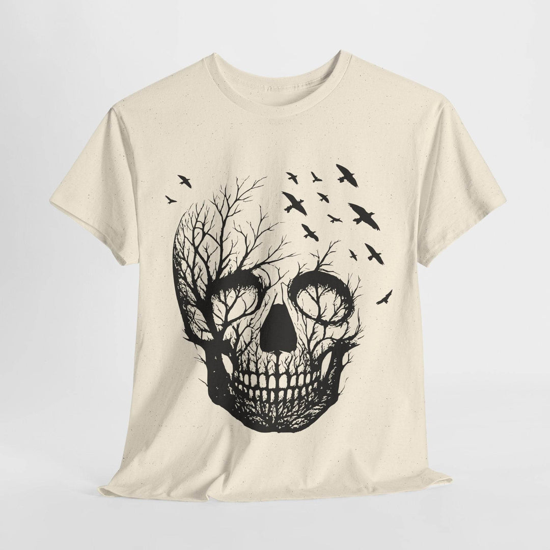 Skull and Birds Graphic Tee - Bold Streetwear - Gutsy Garb