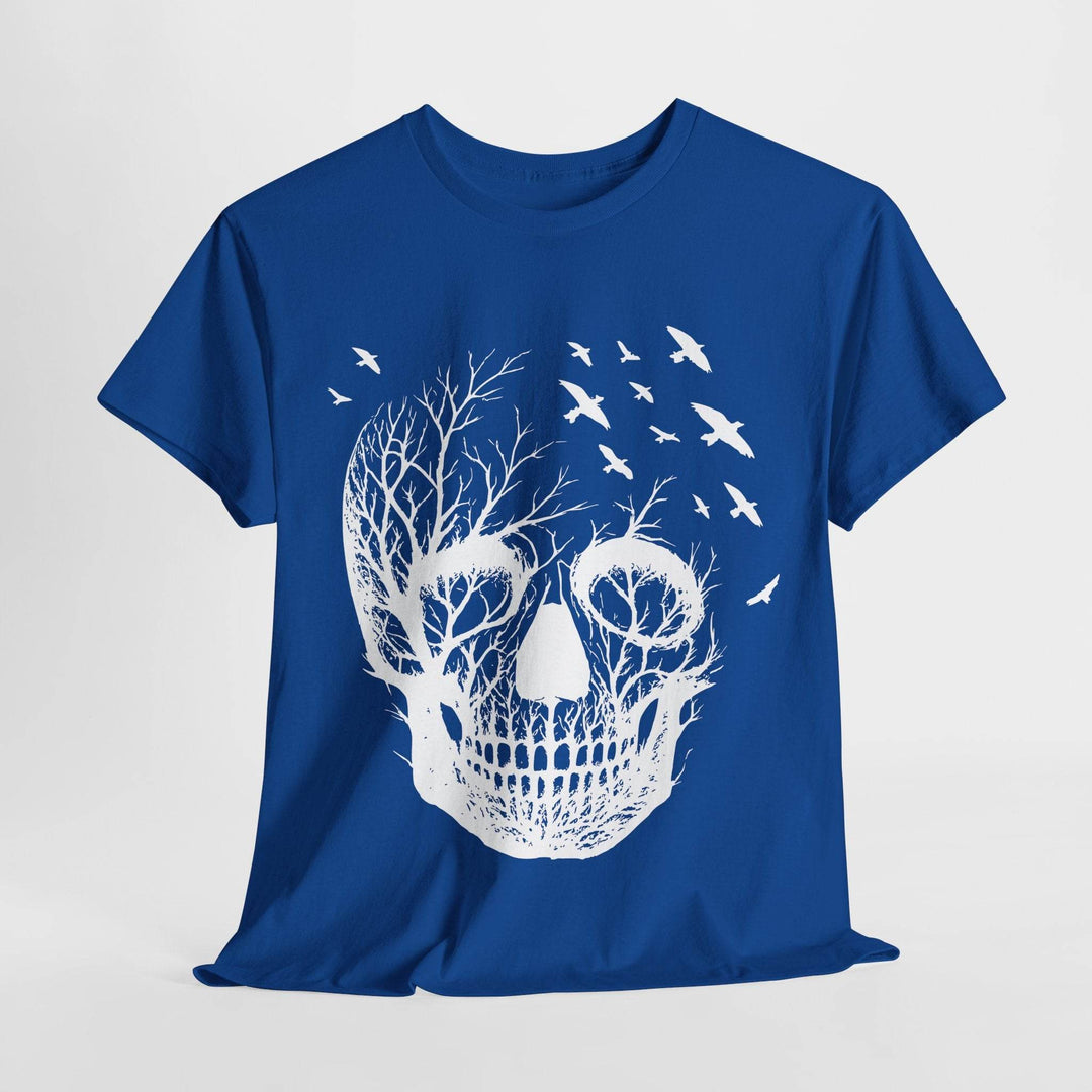 Skull and Birds Graphic Tee - Bold Streetwear - Gutsy Garb