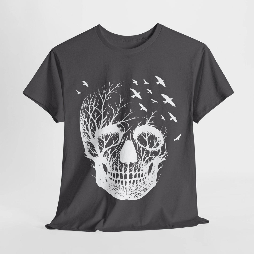Skull and Birds Graphic Tee - Bold Streetwear - Gutsy Garb