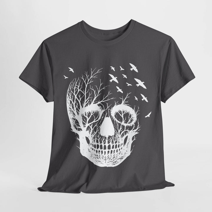Skull and Birds Graphic Tee - Bold Streetwear - Gutsy Garb