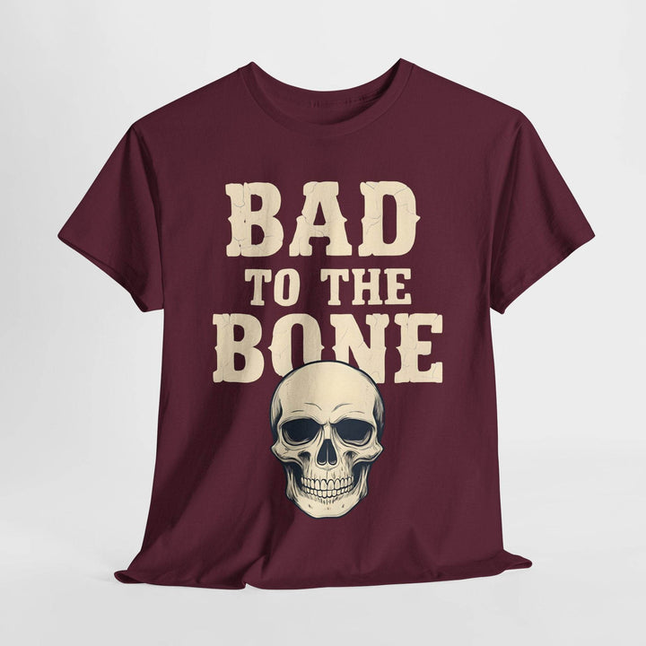 Bad to the Bone T-Shirt - Vintage Skull Graphic Tee - Gutsy Garb