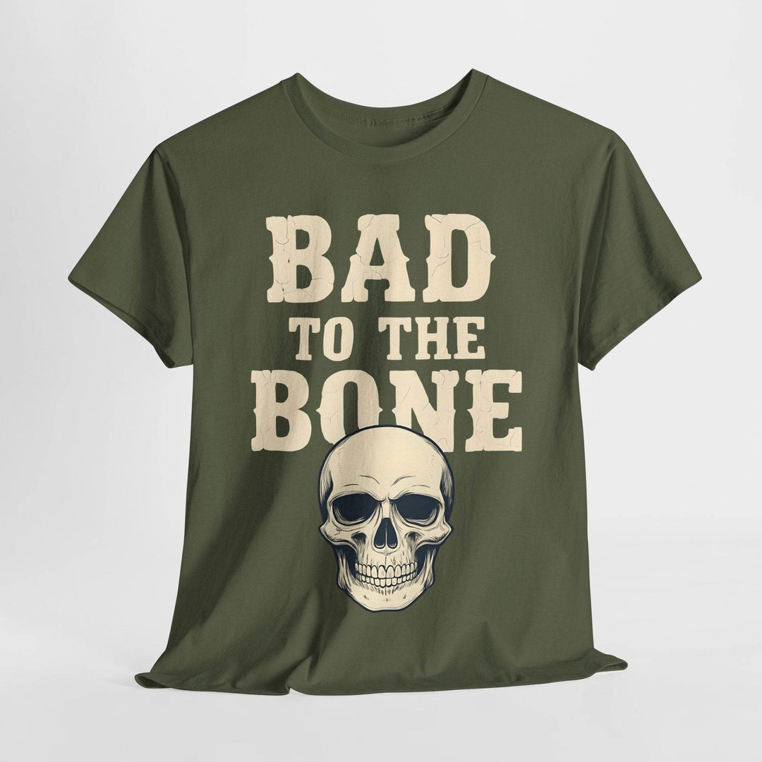 Bad to the Bone T-Shirt - Vintage Skull Graphic Tee - Gutsy Garb