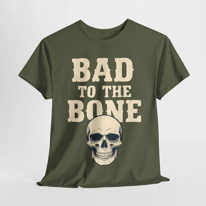 Bad to the Bone T-Shirt - Vintage Skull Graphic Tee - Gutsy Garb